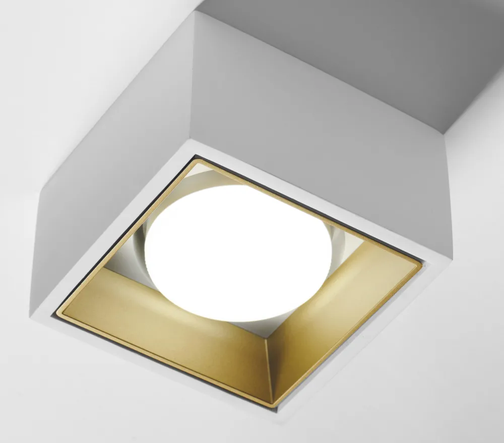 Plafoniere Moderne-Sforzin Illuminazione Nasso sforzin plafoniera per cucina bianca quadrata