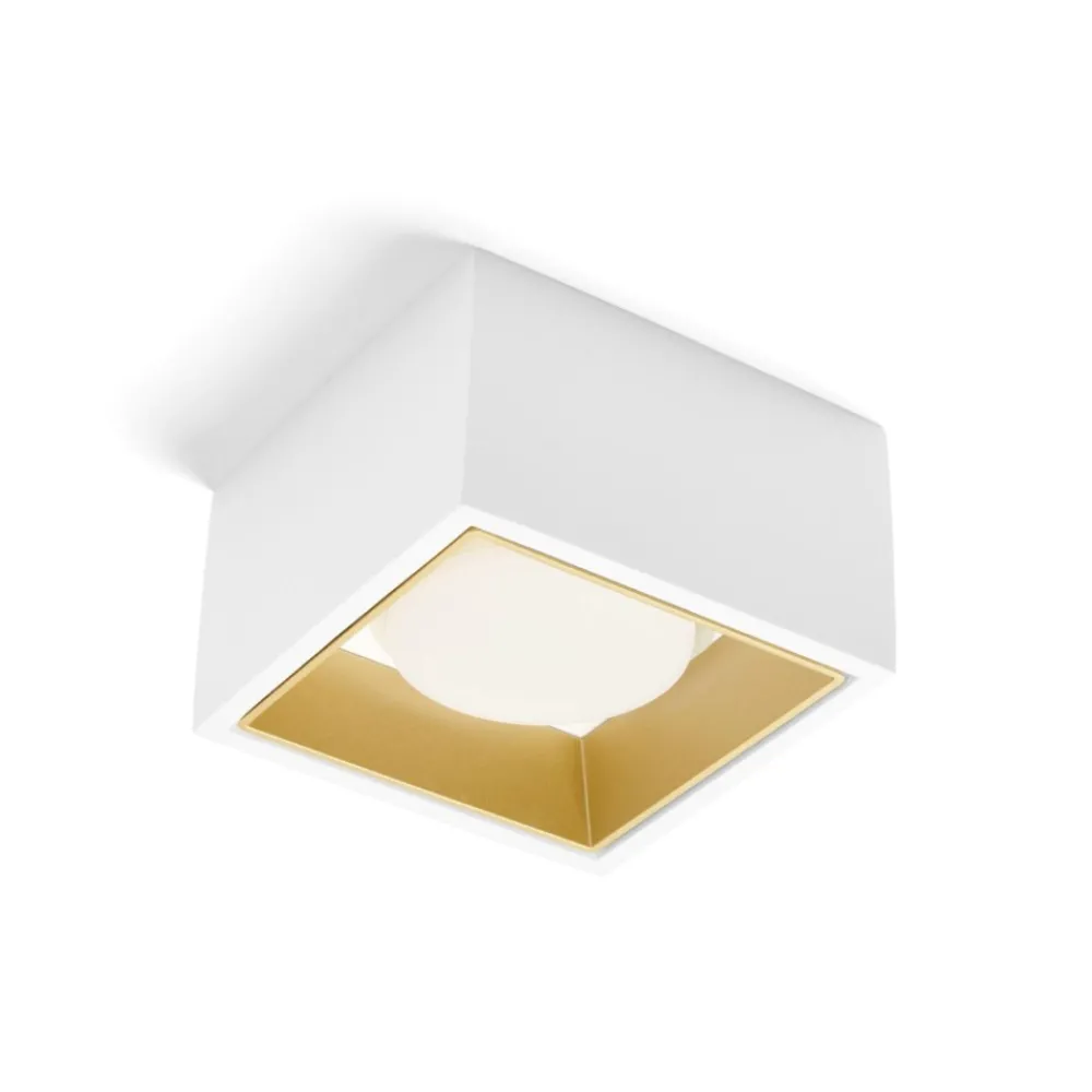 Plafoniere Moderne-Sforzin Illuminazione Nasso sforzin plafoniera per cucina bianca quadrata