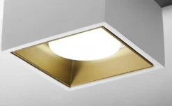 Plafoniere Moderne-Sforzin Illuminazione Nasso sforzin plafoniera per cucina bianca quadrata