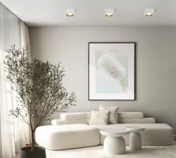 Plafoniere Moderne-Sforzin Illuminazione Nasso sforzin plafoniera per cucina bianca quadrata