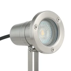 Faretti Da Esterno-Eglo Nema faretto a picchetto grigio per giardino orientabile