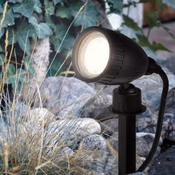 Faretti Da Esterno-Eglo Nema faretto nero con picchetto da giardino orientabile