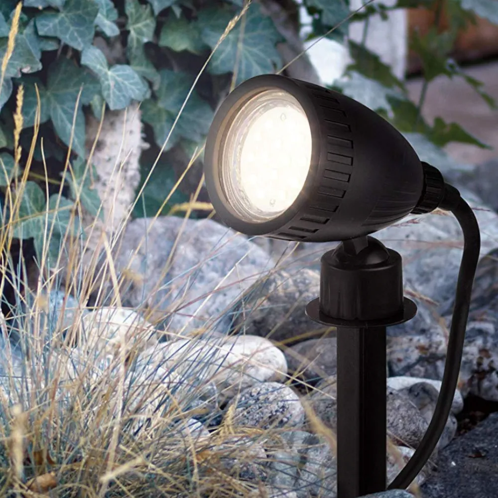 Faretti Da Esterno-Eglo Nema faretto nero con picchetto da giardino orientabile
