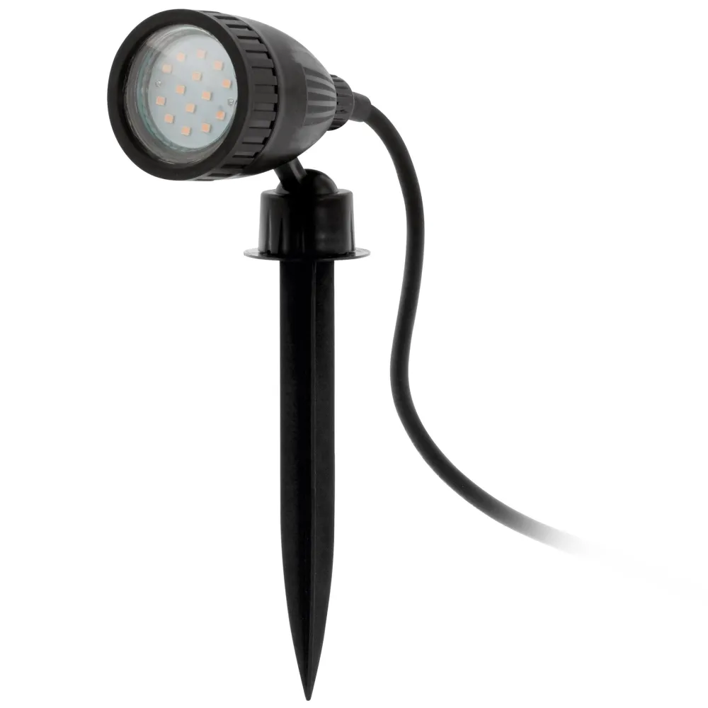 Faretti Da Esterno-Eglo Nema faretto nero con picchetto da giardino orientabile