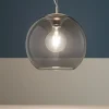 Lampade A Sospensione-Ideal Lux Nemo sp1 d30 lampada a sospensione boccia vetro fume