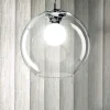 Lampadari Moderni-Ideal Lux Nemo sp1 d40 lampadario sfera in vetro trasparente