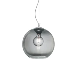Lampade A Sospensione-Ideal Lux Nemo sp1 lampada a sospensione da cucina vetro sfumato