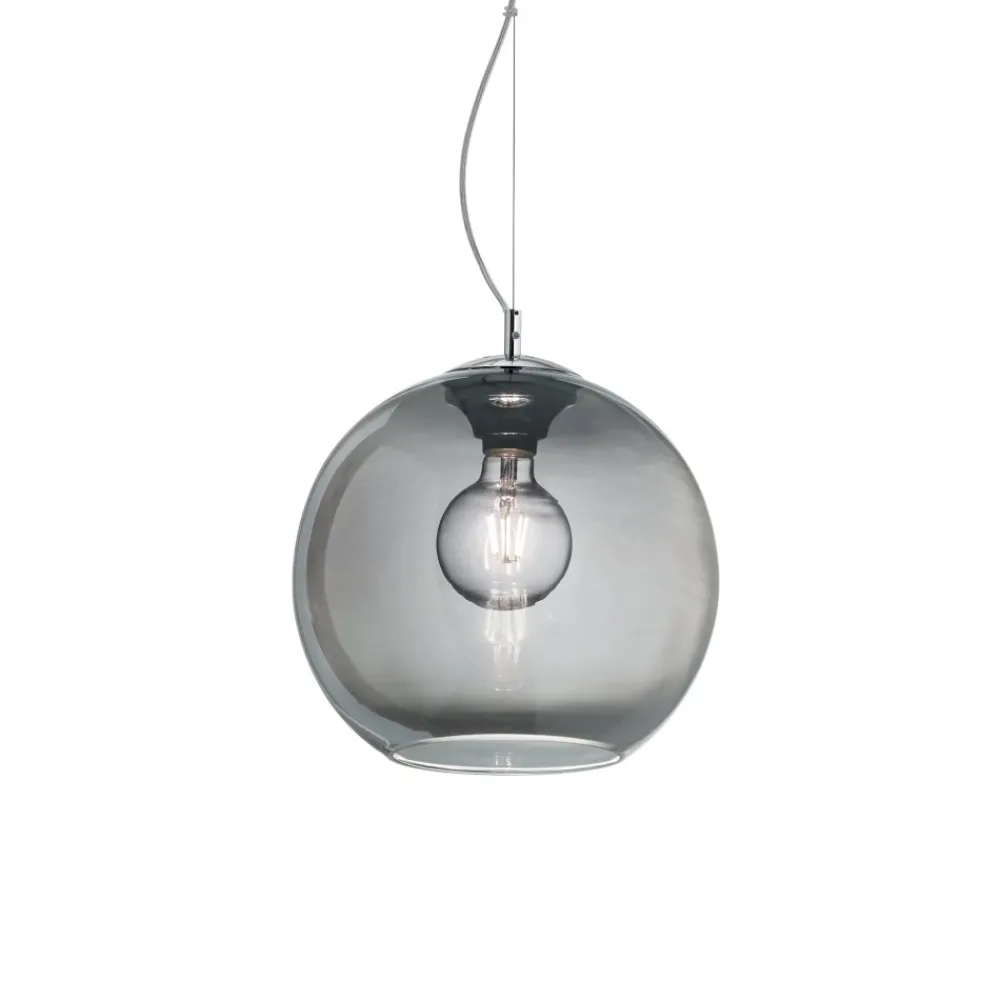 Lampade A Sospensione-Ideal Lux Nemo sp1 lampada a sospensione da cucina vetro sfumato