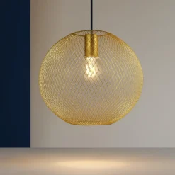 Lampade A Sospensione-Ideal Lux Net sp1 d29 lampada a sospensione oro