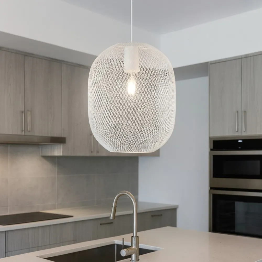 Lampadari Cucina-Ideal Lux Net sp1 d24 lampadario per isola cucina bianco