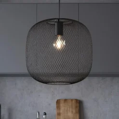 Lampadari Cucina-Ideal Lux Net sp1 d34 lampadario da cucina moderna nero