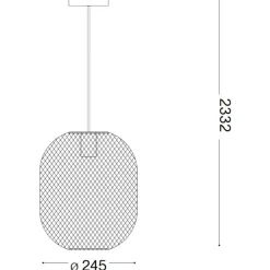 Lampade A Sospensione-Ideal Lux Net sp1 d24 lampada sospensione rete oro