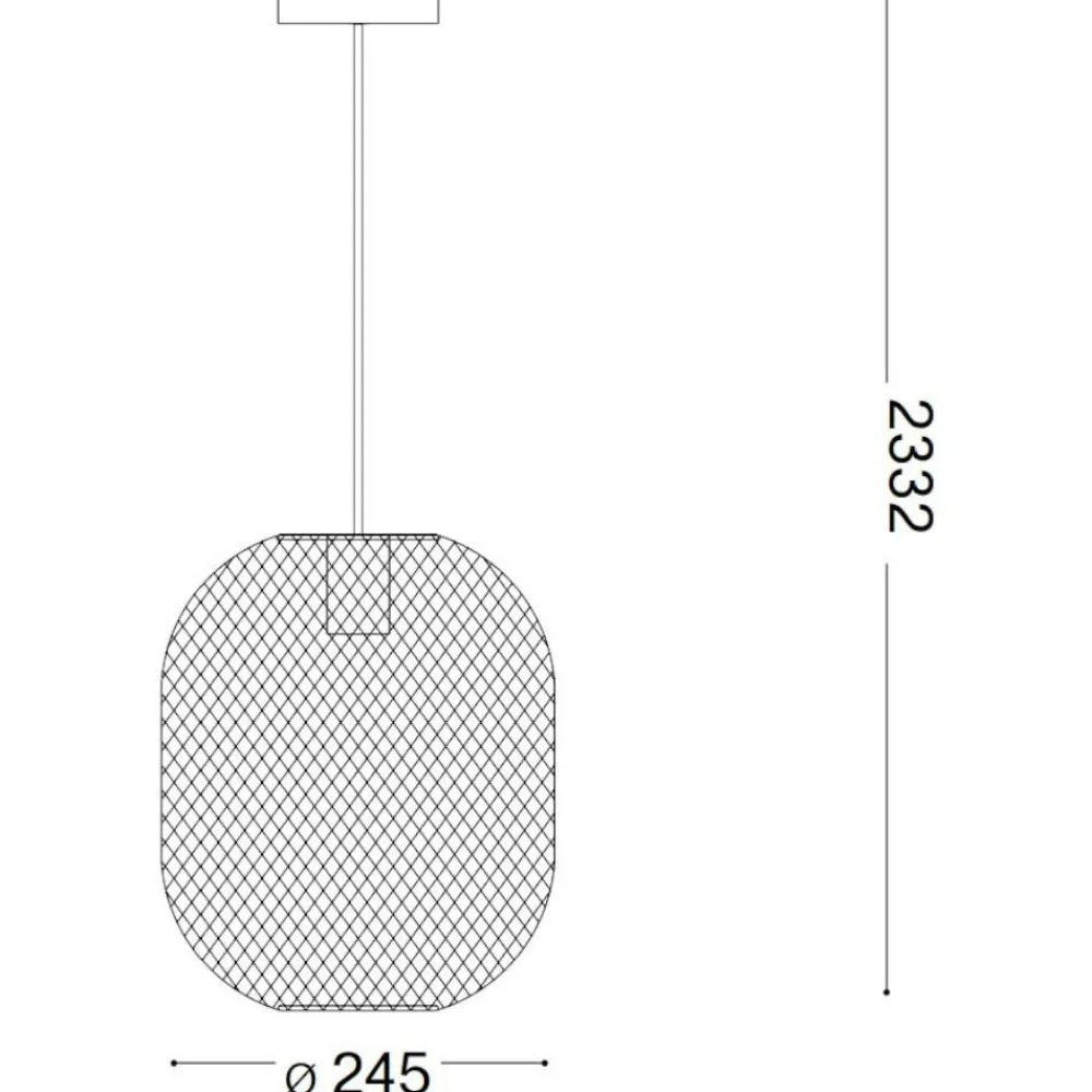 Lampade A Sospensione-Ideal Lux Net sp1 d24 lampada sospensione rete oro