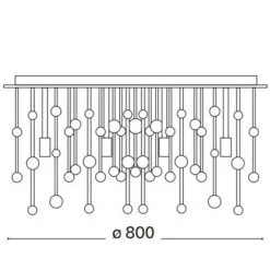 Plafoniere Moderne-Ideal Lux Neve pl15 grande plafoniera cotemporanea 15 sfere pendenti cromo