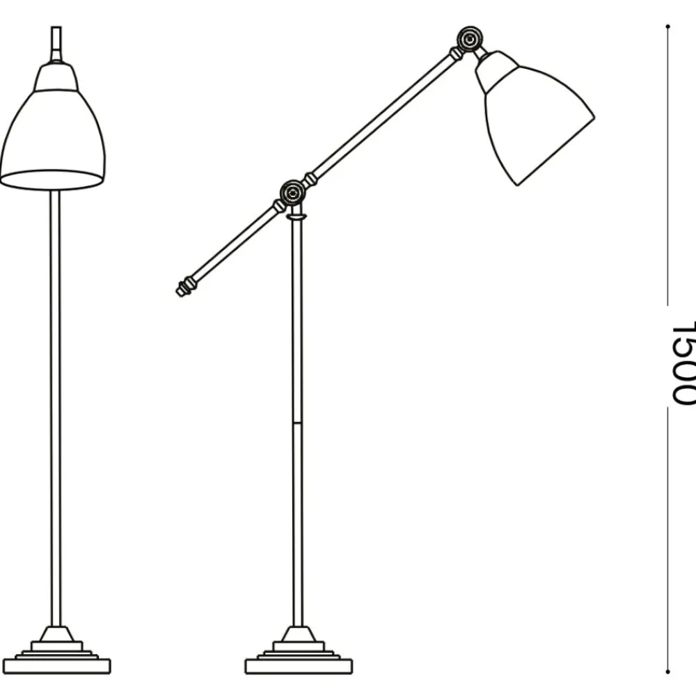 Lampade Da Terra-Ideal Lux Newton pt1 lampada ad arco orientabile