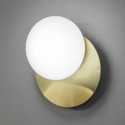 Applique Da Parete-Ideal Lux Ninfea ap1 applique da parete ottone