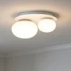 Plafoniere Moderne-Ideal Lux Ninfea pl2 plafoniera due luci ninfea pl2 bianca per soggiorno