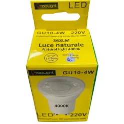 Lampadine Led-Ideal Lux N10 lampadine gu10 led 7w 4000k 650lm 108 cri90 ideallux