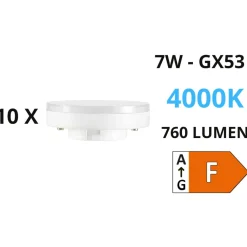Lampadine Led-Ideal Lux N10 lampadine gx53 led 7w 4000k 760lm 110