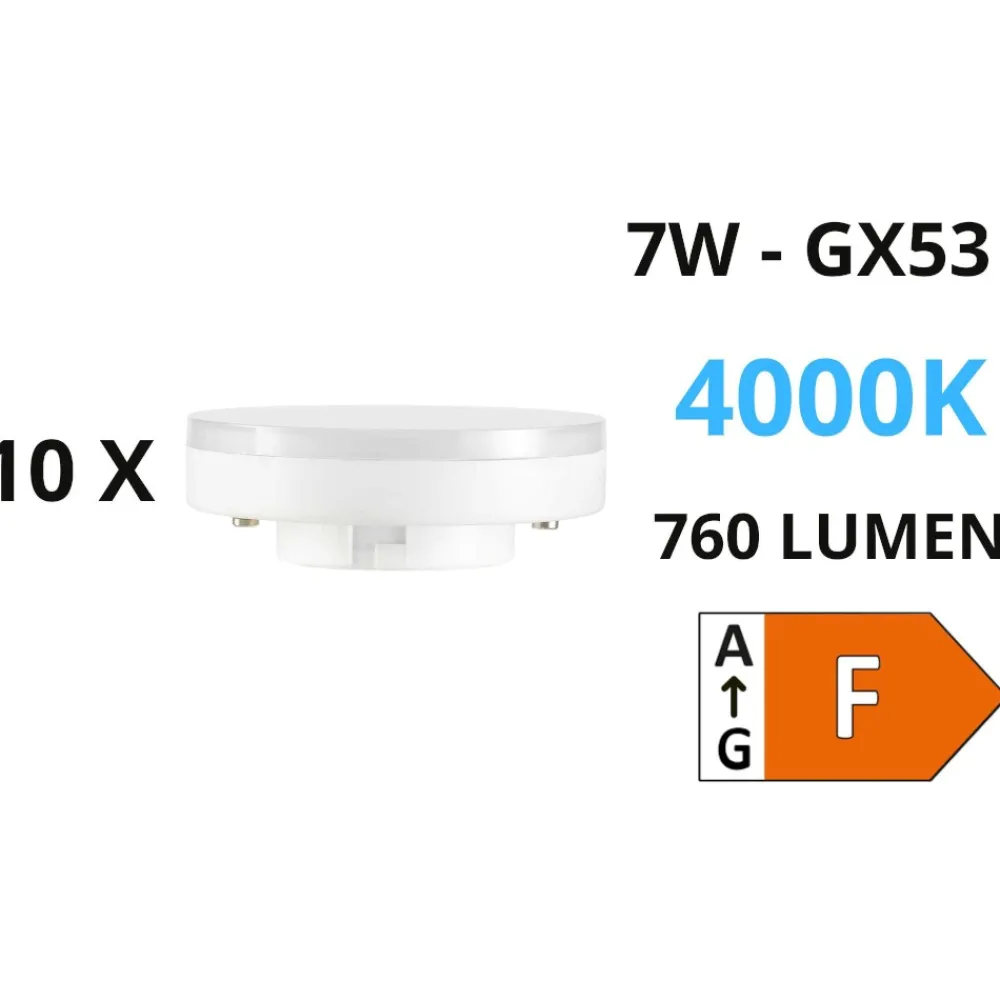 Lampadine Led-Ideal Lux N10 lampadine gx53 led 7w 4000k 760lm 110