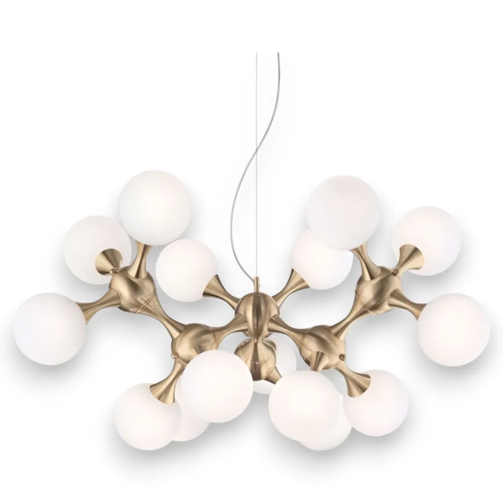 Lampadari Moderni-Ideal Lux Nodi sp15 ottone lampadario design per soggiorno moderno