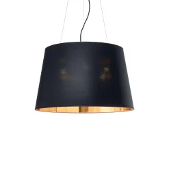 Lampadari Moderni-Ideal Lux Nordik sp6 lampadario cono paralume nero oro