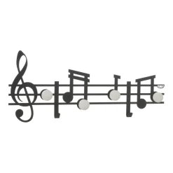 Appendiabiti Da Parete-Selezionato da Mazzolaluce Note musicali appendiabiti nero da parete moderno