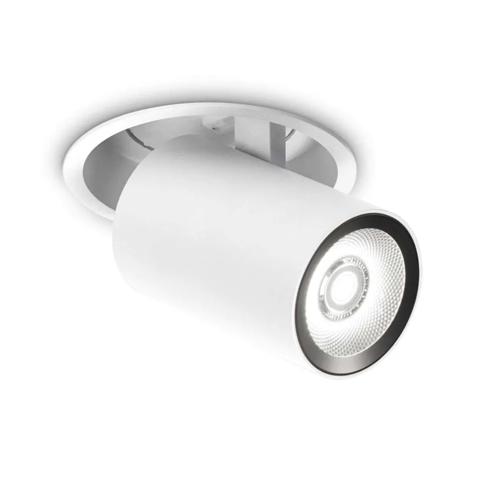 Faretti Da Incasso-Ideal Lux Nova faretto da incasso led orientabile bianco 12w 4000k