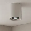 Faretti Da Soffitto-Ideal Lux Oak pl1 round faretto cilindrico grigio cemento