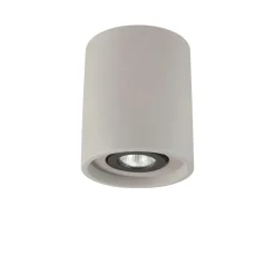Faretti Da Soffitto-Ideal Lux Oak pl1 round faretto cilindrico grigio cemento