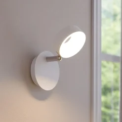 Applique Da Parete-Ideal Lux Oby ap1 applique design led 6w 3000 bianca orientabile
