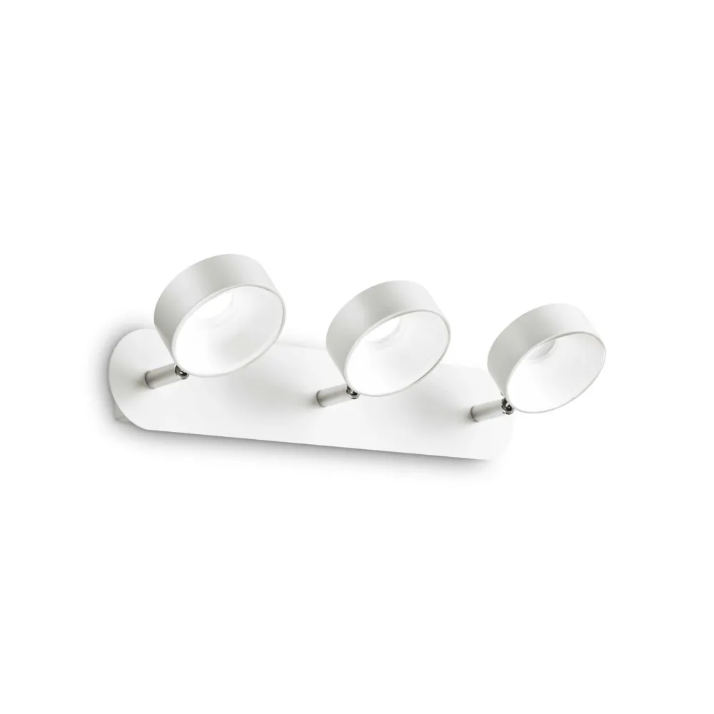 Applique Da Parete-Ideal Lux Oby pl3 applique led 18w 3000k orientabile bianco