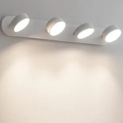 Applique Da Parete-Ideal Lux Oby pl4 applique led 24w 3000k spot orientabili bianco