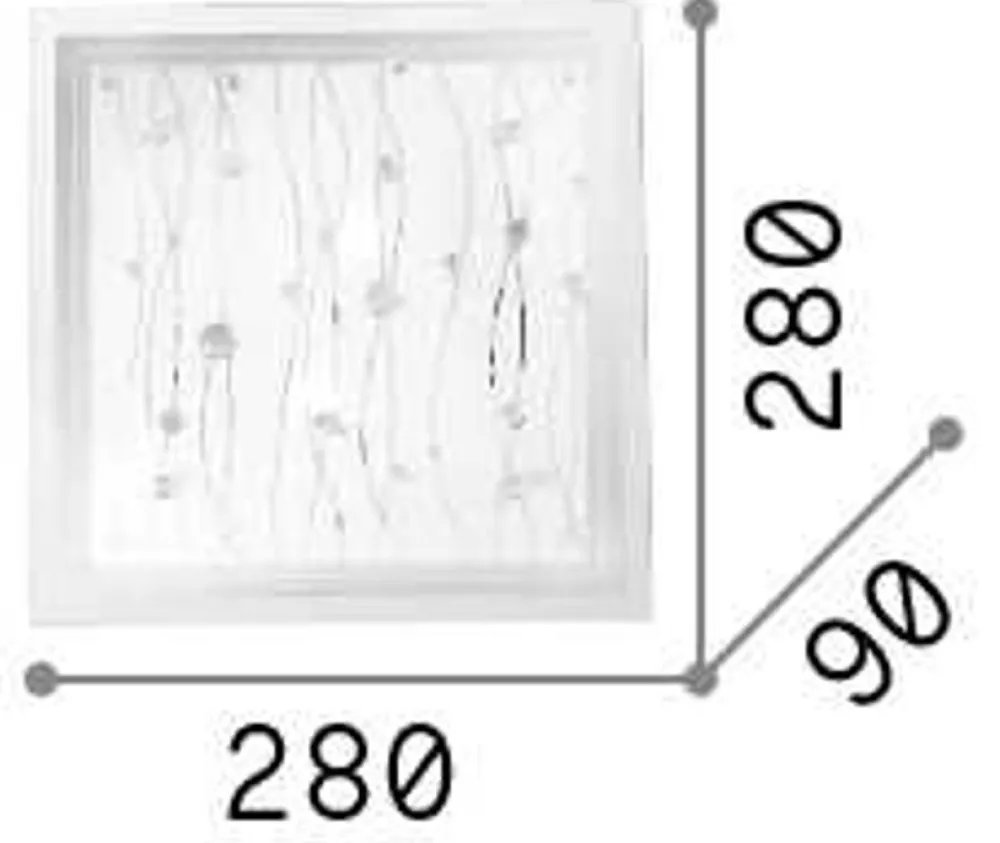 Plafoniere Moderne-Ideal Lux Ocean pl2 plafoniera per camera da letto vetro 28cm