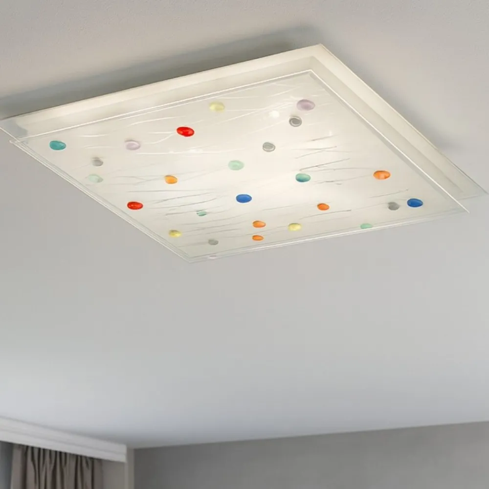 Plafoniere Moderne-Ideal Lux Ocean pl3 plafoniera moderna 42cm decorazioni colorate per cameretta