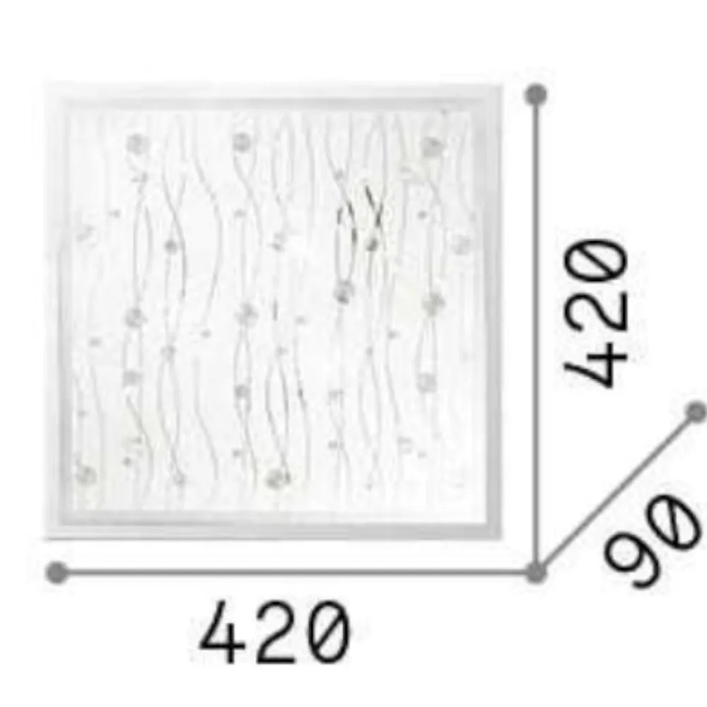 Plafoniere Moderne-Ideal Lux Ocean pl3 plafoniera moderna con sfere di vetro trasparente quadrata