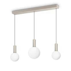 Lampadari Moderni-Ideal Lux Odeon sp3 lampadario tre sospensioni led 3000k metallo opaco