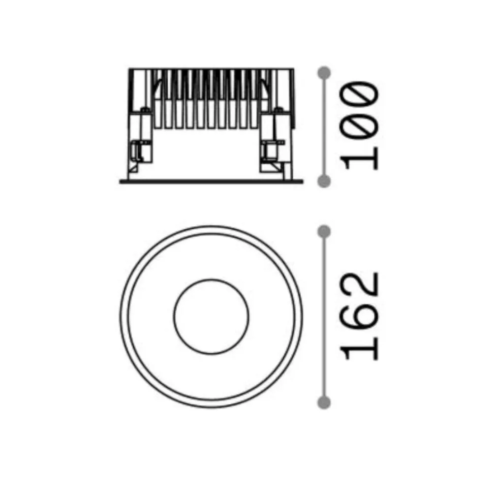 Faretti Da Incasso-Ideal Lux Off fi led faretto incasso 28w 4000k per interni tondo bianco