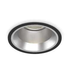 Faretti Da Incasso-Ideal Lux Off fi led 28w 3000k faretto incasso nero rotondo 220/240v da interni