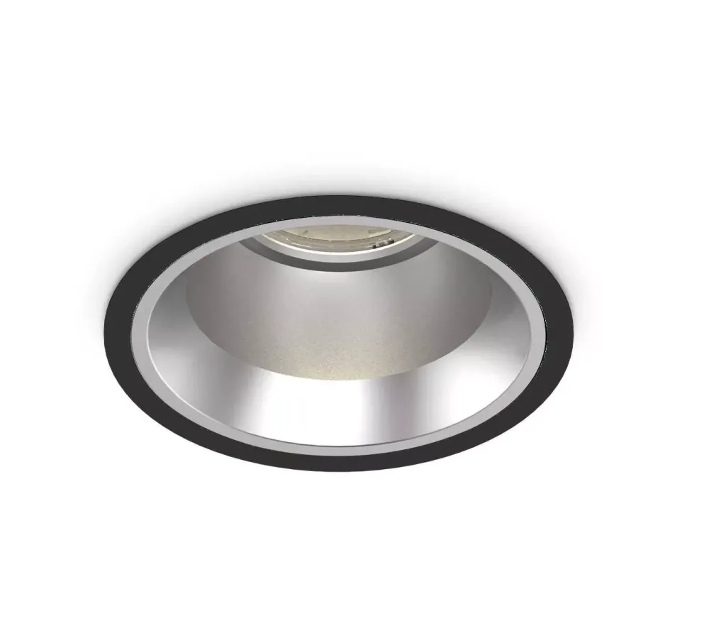 Faretti Da Incasso-Ideal Lux Off fi 15w 4000k faretto led incasso tondo nero grigio