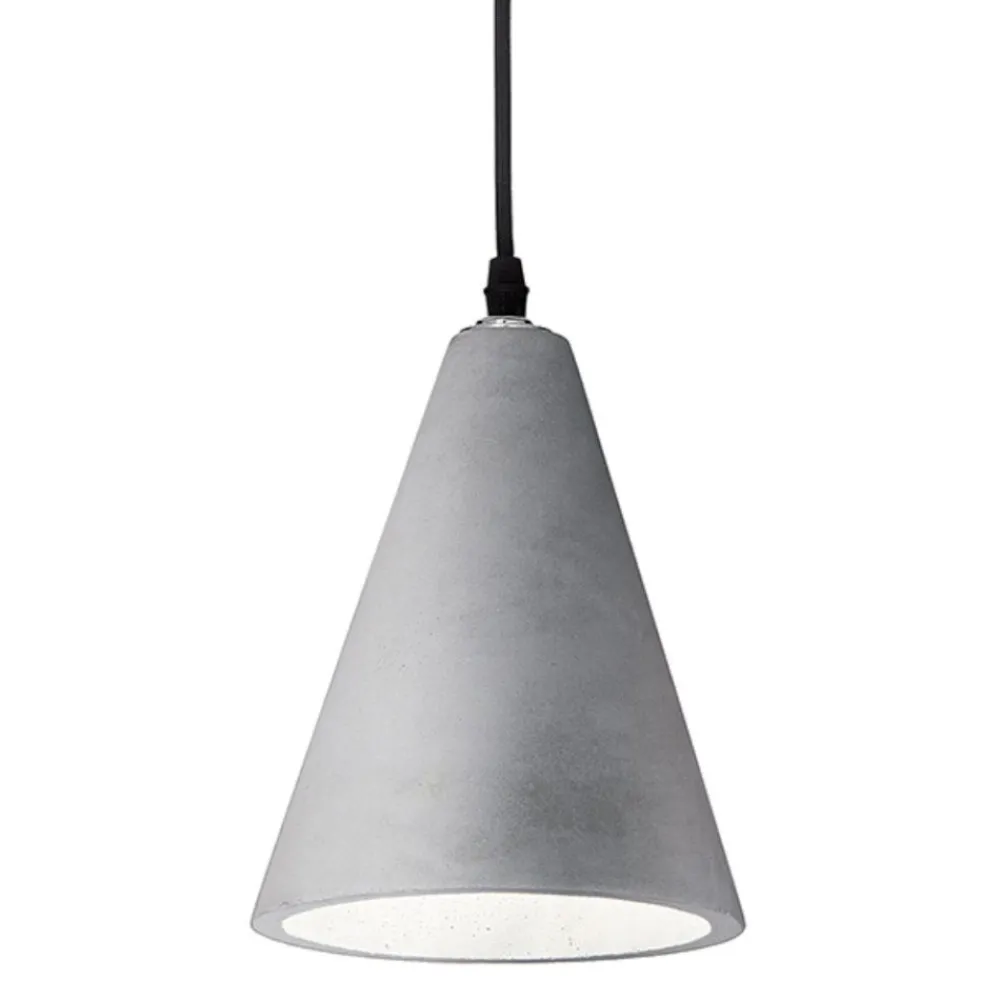 Lampade A Sospensione-Ideal Lux Oil2 sp1 lampada a sospensione cono cemento industriale