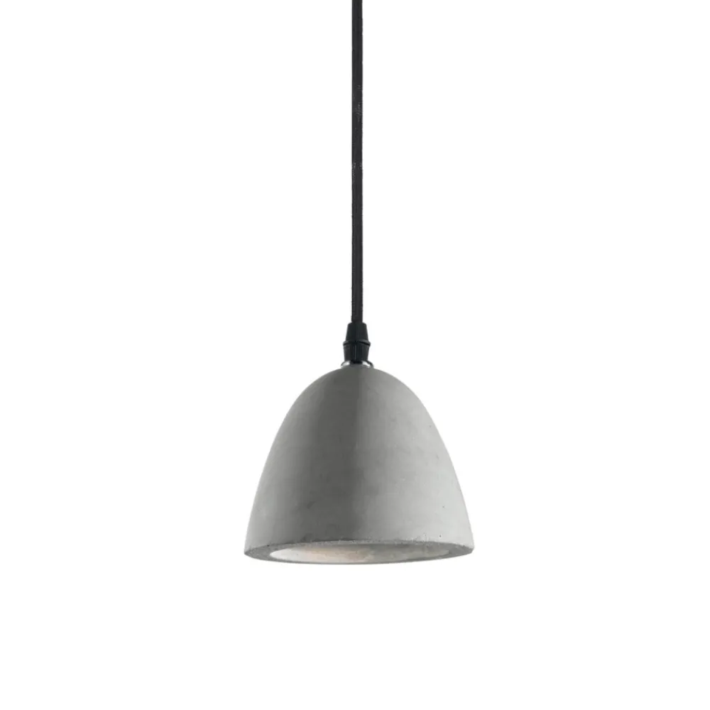 Lampade A Sospensione-Ideal Lux Oil-4 sp1 lampada a sospensione cemento decentramento cavo 12mt