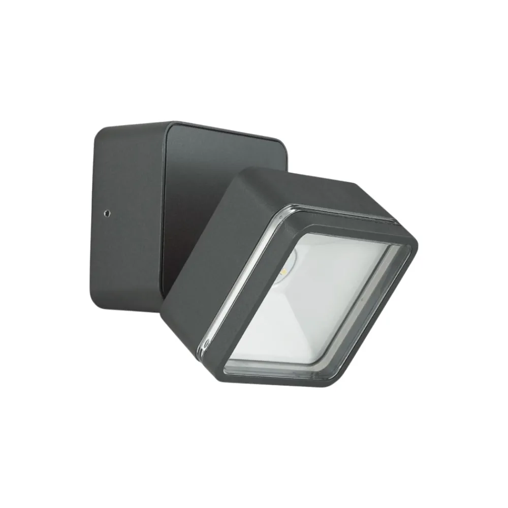 Applique Da Esterno-Ideal Lux Omega ap square applique da esterno antracite led 7w 4000k