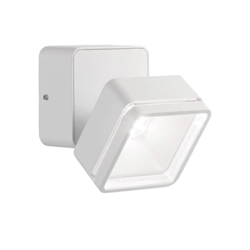 Applique Da Esterno-Ideal Lux Omega ap square applique da esterno bianco led 7w 4000k