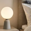 Abat Jour-Ondaluce abat-jour rock lampada da comodino moderna cemento vetro bianco