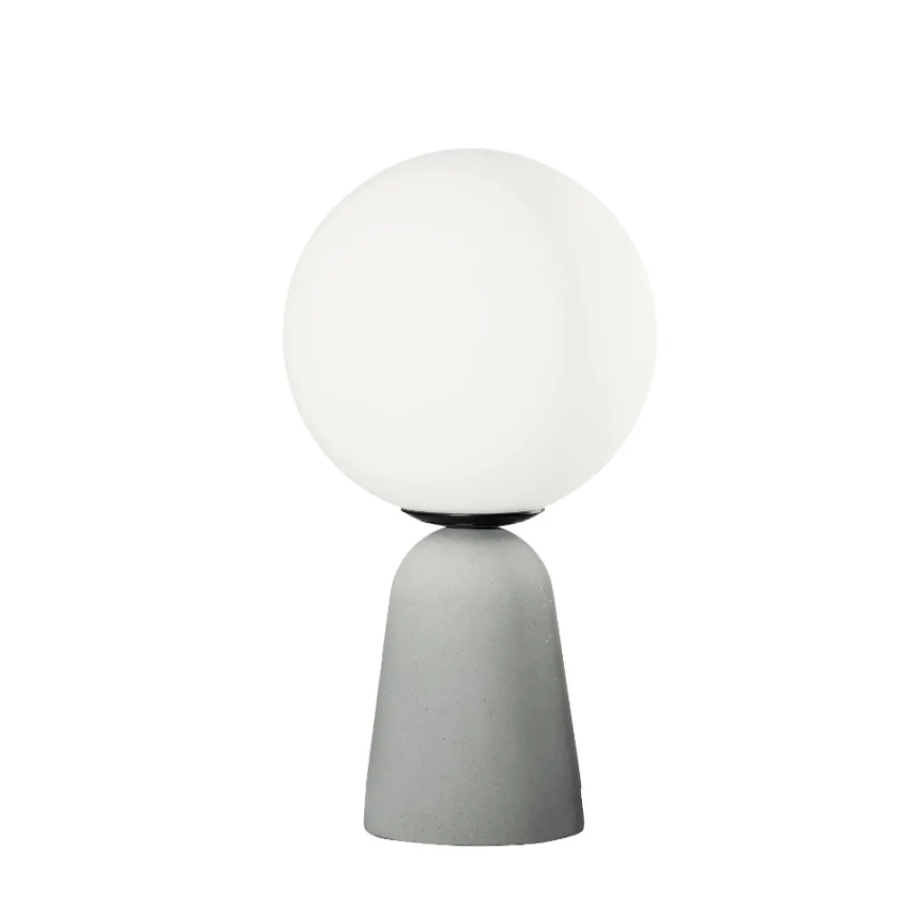 Abat Jour-Ondaluce abat-jour rock lampada da comodino moderna cemento vetro bianco