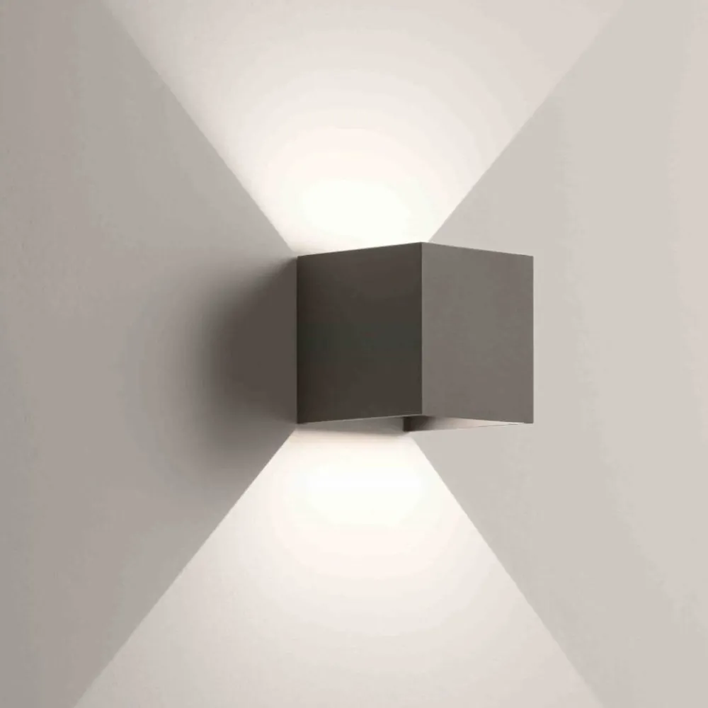 Applique Da Esterno-Ondaluce ap cube 4000k applique da esterno led antracite