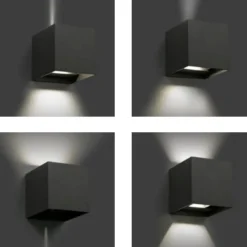 Applique Da Esterno-Ondaluce ap cube 4000k applique da esterno led antracite