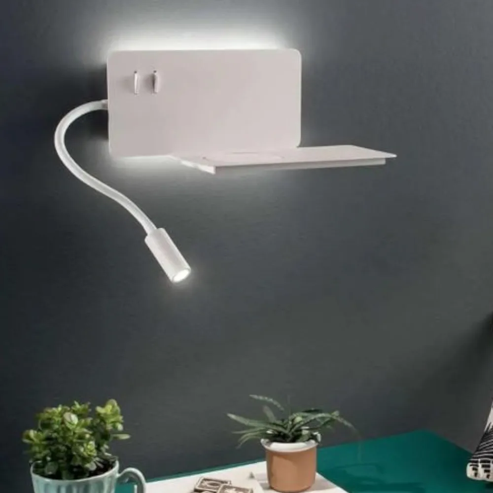 Applique Camera Da Letto-Ondaluce ap flat applique per camera da letto bianca multifunzione sinistra led