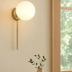 Applique Da Parete-Ondaluce ap jewel applique moderna oro vetro sfera bianco